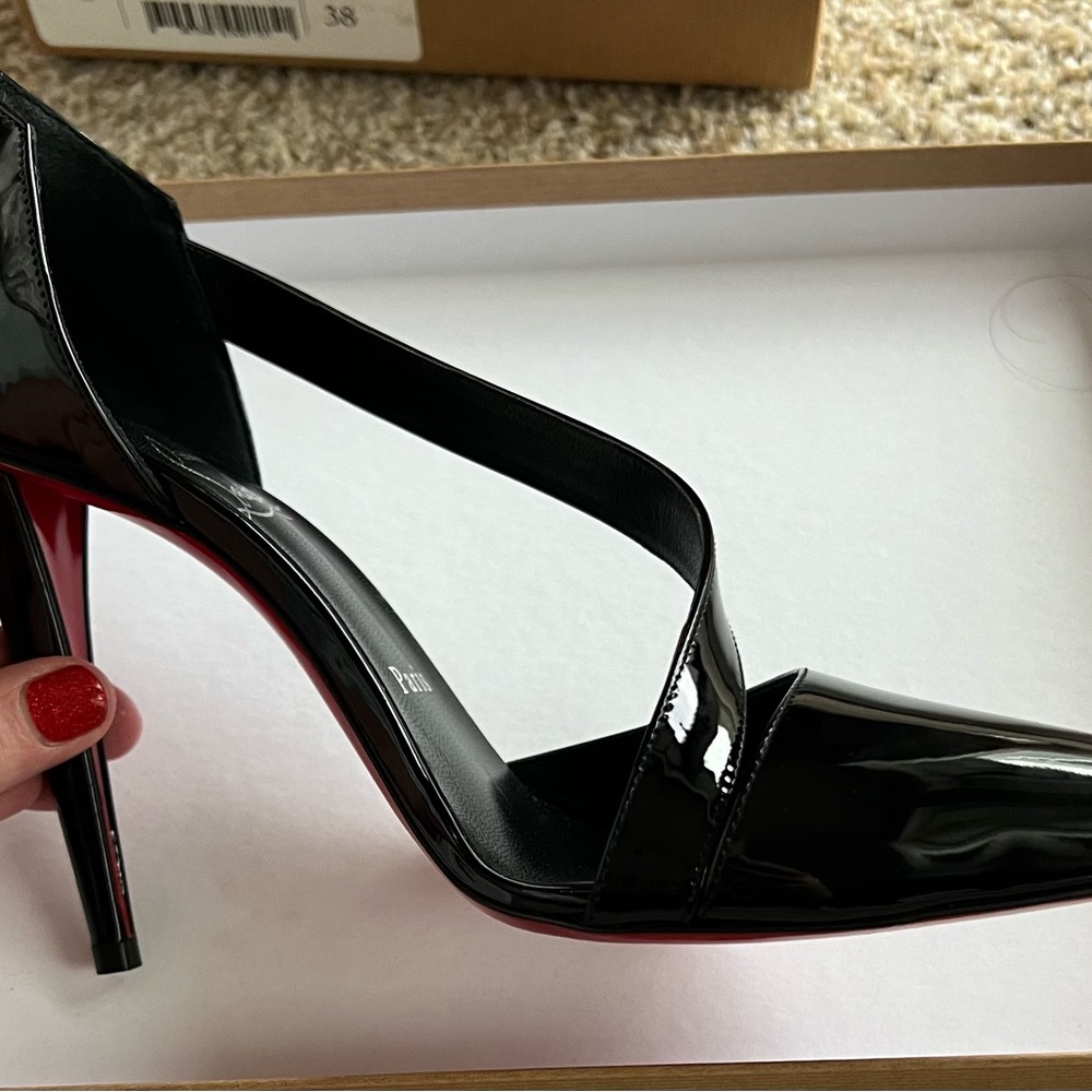 Christian Louboutin Black Patent Leather Heels - Picture 5 of 7